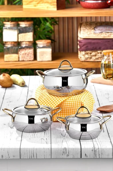 Taç Vitali 6 Parça Güveç Seti Gold TAC-8049