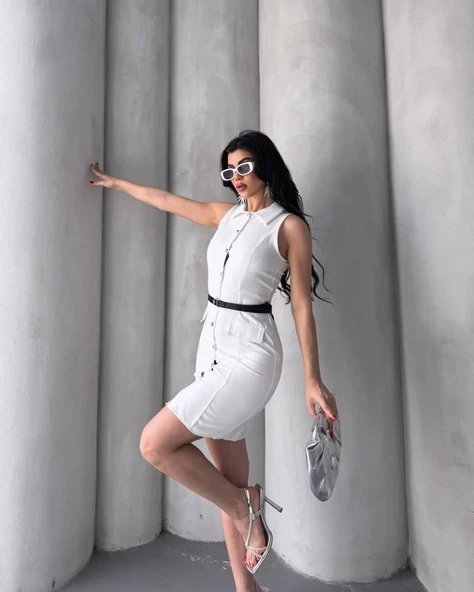 GÖMLEK YAKA ELBİSE - 3