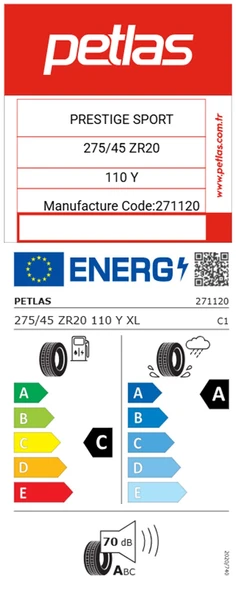 Petlas 275/45 ZR20 TL 110Y XL PRESTIGE SPORT Yaz Lastiği (Üretim Tarihi:2025) - Resim 2