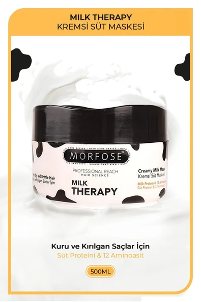 Morfose Milk Therapy Saç Maskesi 500 ml - Besleyici, Koruyucu Etki