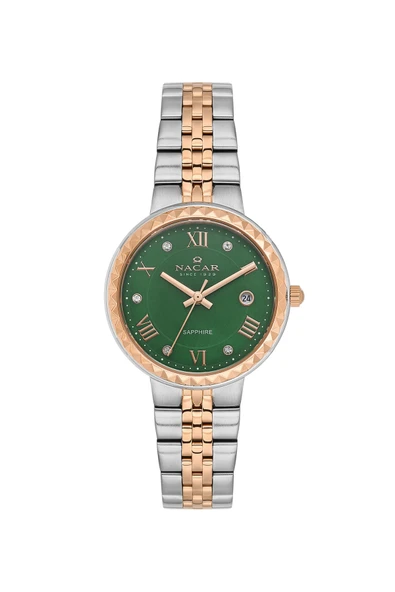 SAFİR CAM GÜMÜŞ - ROSE KADIN KOL SAATİ NC34-39B716-ENMS ürün görseli 1