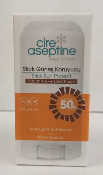 CİRE ASEPTİNE STİCK GÜNEŞ KORUYUCU 50+SPF YAŞLANMA VE LEKE KARŞITI 17GR ürün görseli 1
