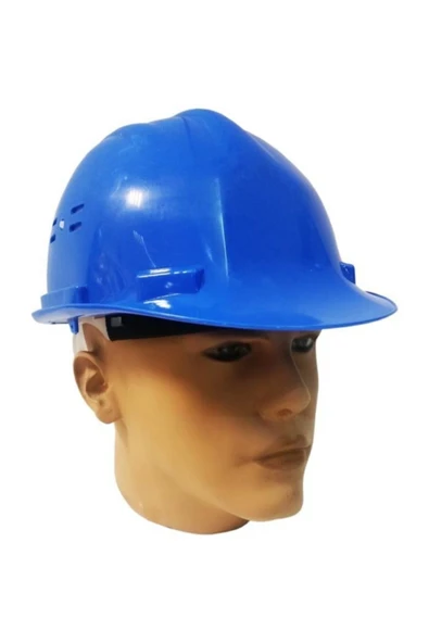 Essafe Enseden Ayarlanabilir Vidalı Hava Delikli Mavi Baret - Resim 2