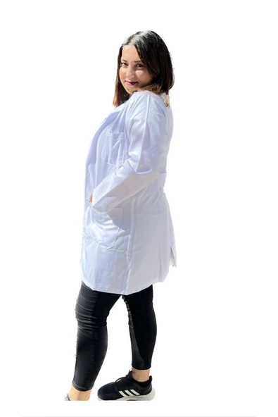 Meryemce Pamuklu Alpaka Hemşire Doktor Önlüğü - Resim 3