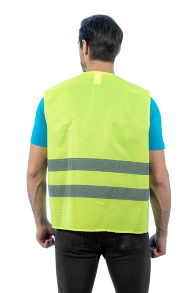 Endüstri Giyim İkaz Yeleği, Sarı -52e1400- Iş Yeleği-iş Güvenliği - Resim 2