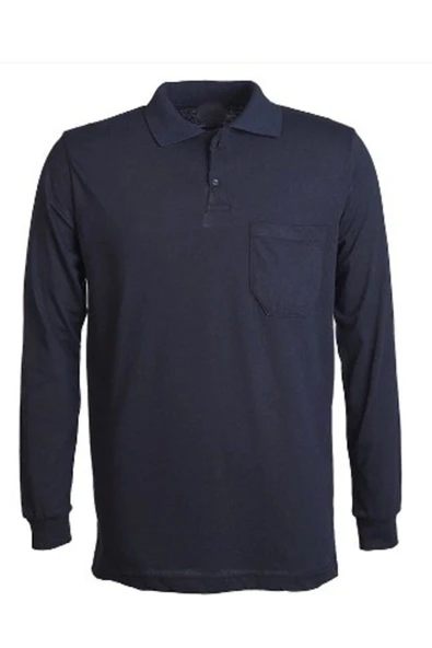 mervem Sweat t-shırt Polo Yaka Kışlık Uzun Kol