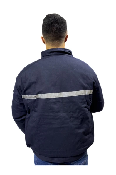 Butik Bafaco Tekstil /  7/7 Gabardin Reflektörlü Lacivert Kışlık Mont - Resim 2