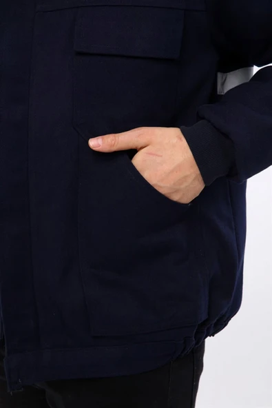 ALC Mont 7/7 Gabardin %100 Pamuk Reflektörlü Kapitoneli Kışlık - 2