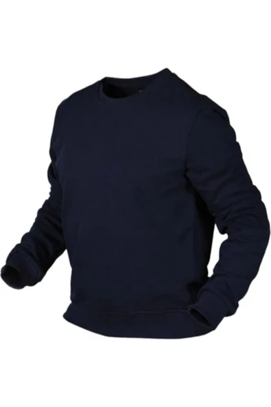 MESAY Bisiklet yaka Lacivert Uzun Kol Sweatshirt - Resim 2