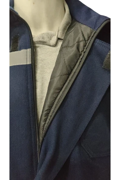Home 7/7 gabardin kapitoneli işçi montu - 3