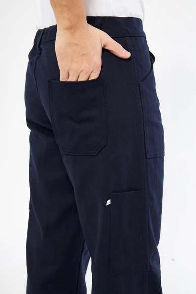 mervem İş Pantolonu 7/7 Gabardin %100 Pamuk Reflektörlü Kargo Cepli - Resim 5