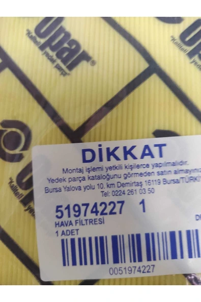 1.3 Multijet Fıat Doblo Euro 6 Motor 2016- Hava Filtresi 51974227 95525248 1631689980 95525248 - Resim 2