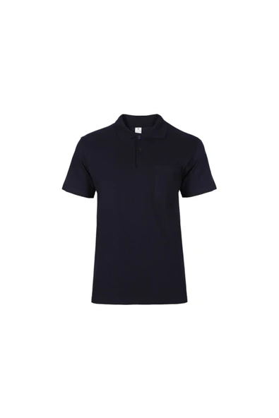 MESAY Polo yaka Lacivert Kısa Kol Tshirt - Resim 2