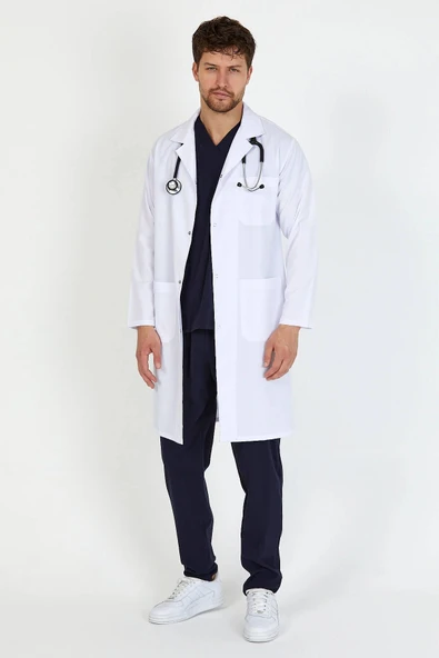 Feliplini Erkek Klasik Yaka Uzun Boy Beyaz Öğretmen Ve Doktor Önlüğü ürün görseli