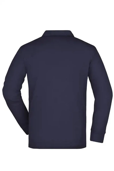 MESAY Polo yaka Lacivert Uzun Kol Sweatshirt - Resim 2