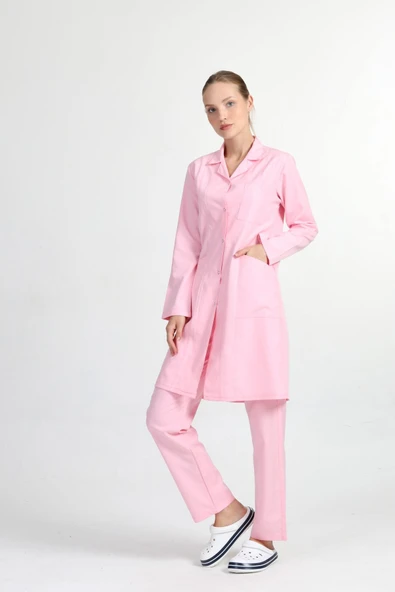 BAŞAK Önlük Iş Personel Hastane Öğrenci Temizlik Önlüğü (gömlek Yaka) - 2