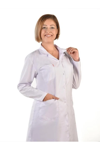 ÖNDER İŞ GÜVENLİĞİ Gömlek Yaka Kadın Doktor Öğretmen Hemşire Laboratuvar Önlüğü - 3