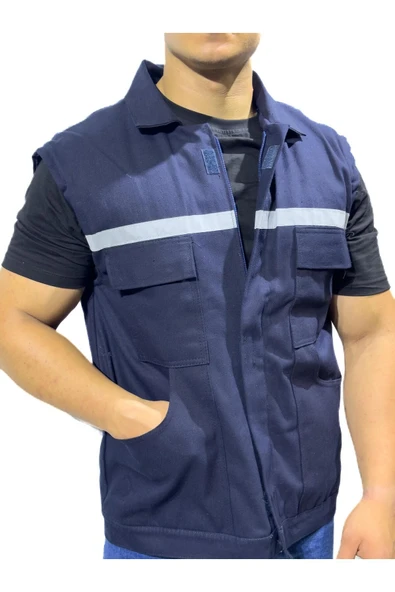 Butik Bafaco Tekstil /  7/7 Gabardin Reflektörlü Kışlık Yelek - Resim 2