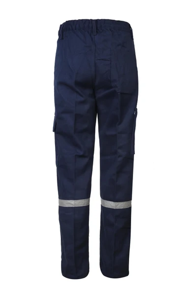 ENTWEAR Tek Reflektörlü 7X7 Gabardin Kışlık İş Pantolonu Lacivert - 4
