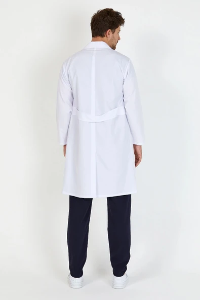 Feliplini Erkek Klasik Yaka Uzun Boy Beyaz Öğretmen Ve Doktor Önlüğü - Resim 3