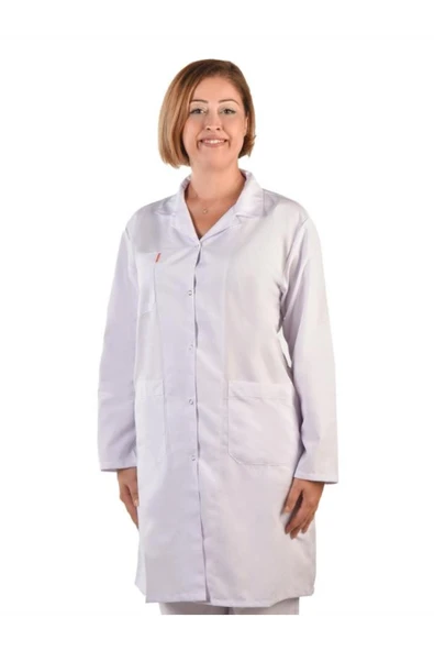 ÖNDER İŞ GÜVENLİĞİ Gömlek Yaka Kadın Doktor Öğretmen Hemşire Laboratuvar Önlüğü