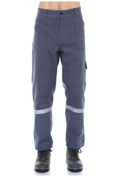AĞCA İŞ ELBİSELERİ Gri Gabardin İş Pantolonu Kışlık, %100 Pamuk - 1