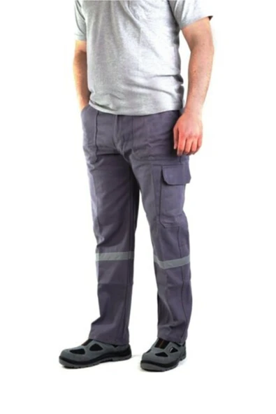 Önder Yazlık Iş Pantolonu 16/12 Gabardin %100 Pamuk Reflektörlü Kargo Cepli - 2