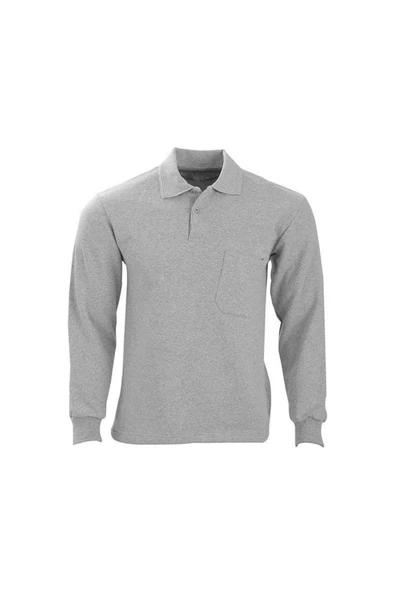 Dolunay İş Elbiseleri Polo Yaka Sweat gri