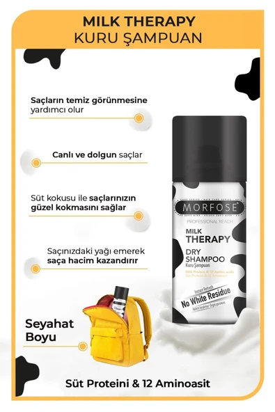 Morfose Milk Therapy Kuru Şampuan 90 ml - Seyahat Boy - 2