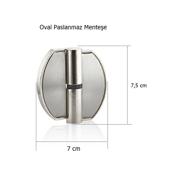 Islak Hacim Kompakt Kabin Paslanmaz Oval Kapı Menteşesi Sol - 2