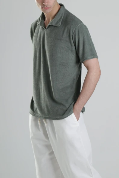 Yeşil V Yaka T-Shirt - 2