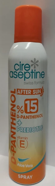 CİRE ASEPTİNE  GÜNEŞ SONRASI % 15  D-PANTHENOL +PREBIOTİC VİTAMİN E 200ML ALEO VERA ürün görseli 1
