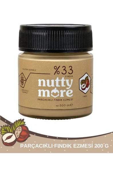 Nutty More %33 Fındık Parçacıklı Fındık Ezmesi 200 Gr