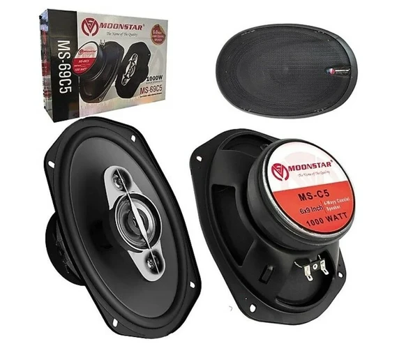 Moonstar MS-69C5 Oval Oto Hoparlör 1000W Kapaklı - 1