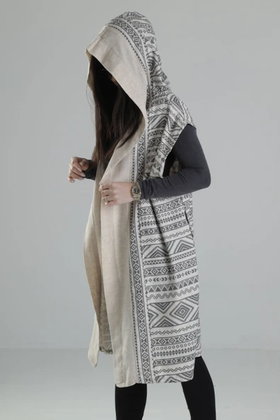 Etnik Desenli Kimono - 4