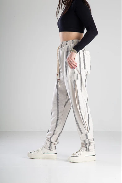 Hazer Keten Jogger Pantolon - 2
