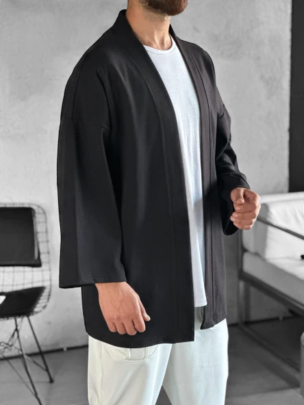 Fakir Kol Siyah Kimono