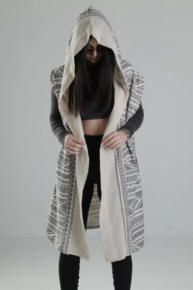 Etnik Desenli Kimono - 3