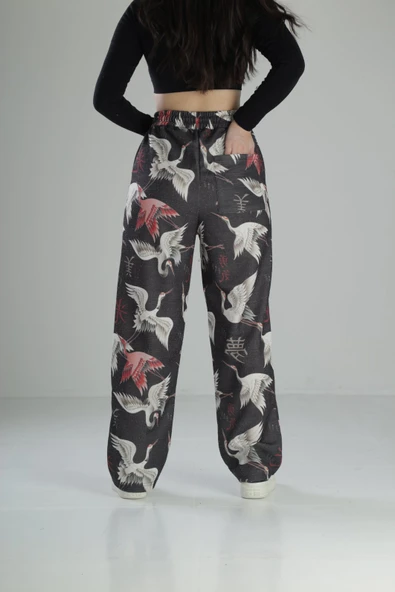 Özgürlük Desenli Baggy Pantolon - 4