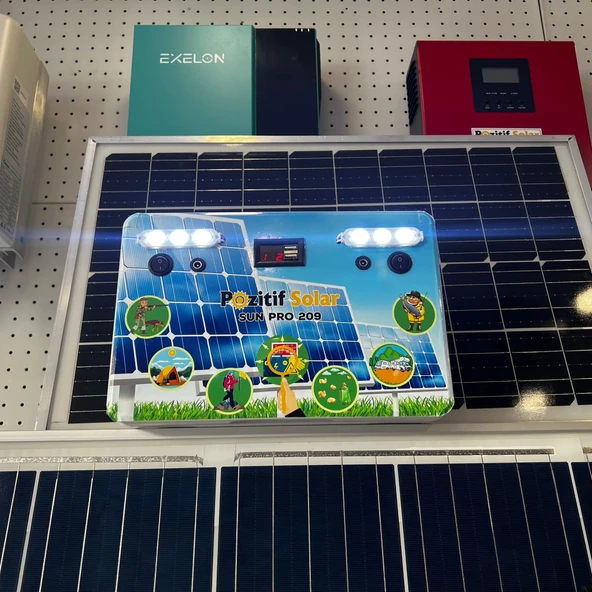 SunPro 212 Taşınabilir Güç Kaynağı Solar Jenaratör Hazır Set 12 Ah Lifepo4 - Resim 2