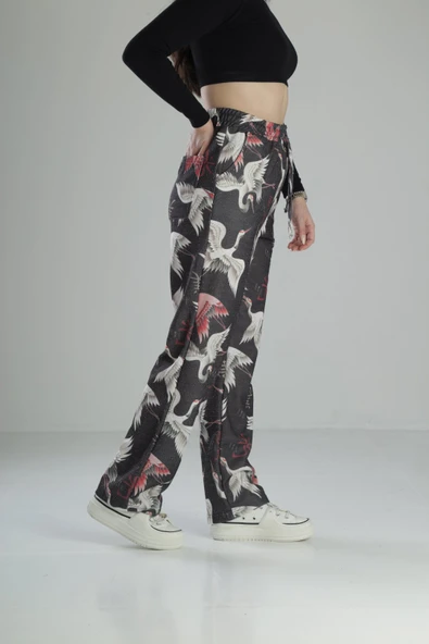 Özgürlük Desenli Baggy Pantolon - 3