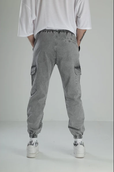 Premium Kalite Gri Jogger Pantolon - 3