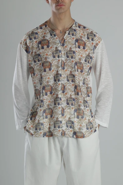 Fil Desenli Yazlık Sweat