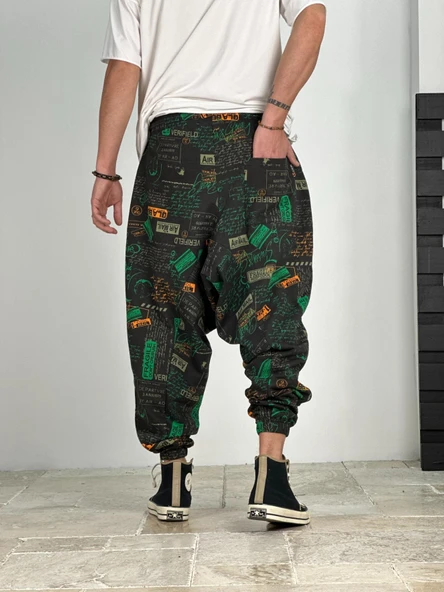 Erkek Mailbox Desenli Yazlık Spor Şalvar - 4