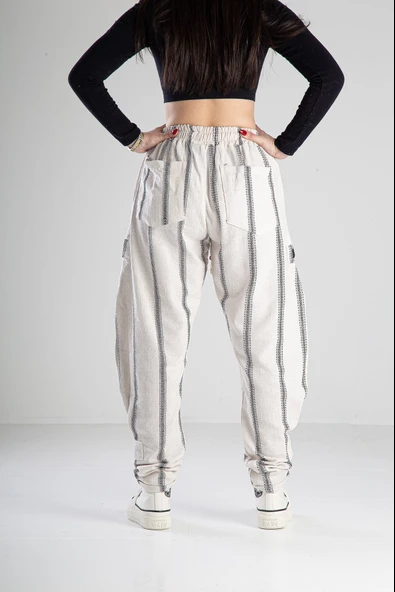 Hazer Keten Jogger Pantolon - 4