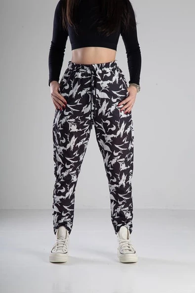 Yaprak Desenli Jogger Pantolon - 1