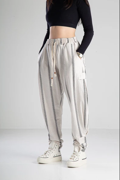 Hazer Keten Jogger Pantolon - 3