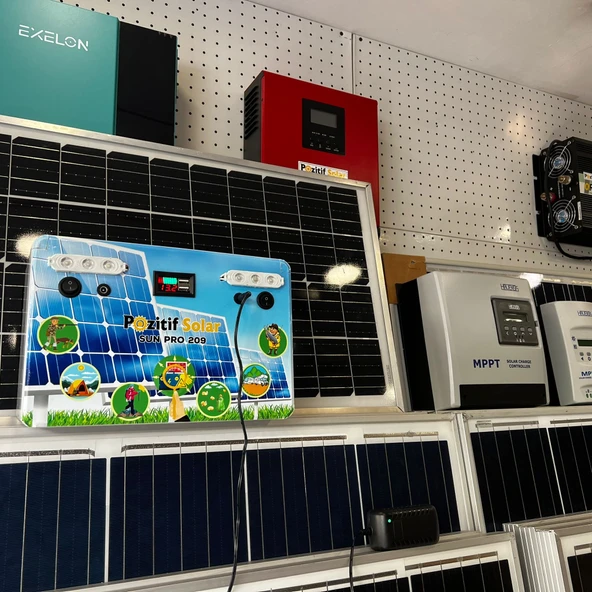 SunPro 212 Taşınabilir Güç Kaynağı Solar Jenaratör Hazır Set 12 Ah Lifepo4 - Resim 3