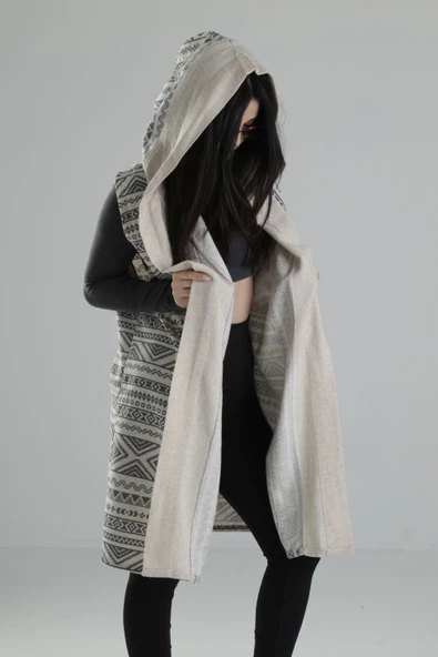 Etnik Desenli Kimono - 6
