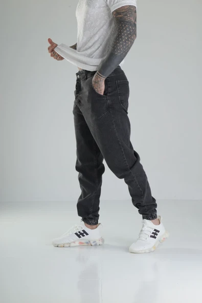 Antrasit Kot Jogger Pantolon - 3